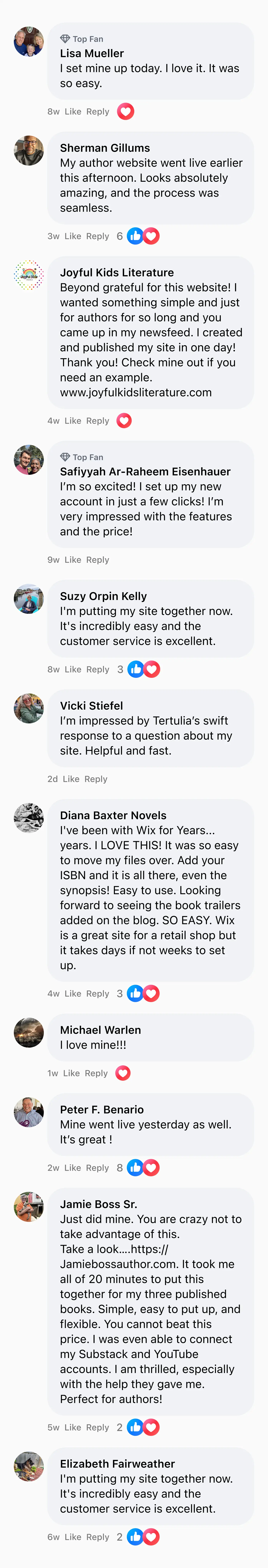 Authors love it!